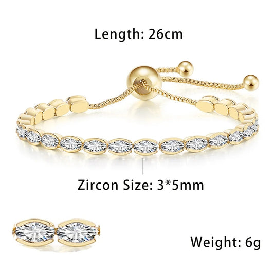 Fashionable Zircon Tennis Bracelets for Women