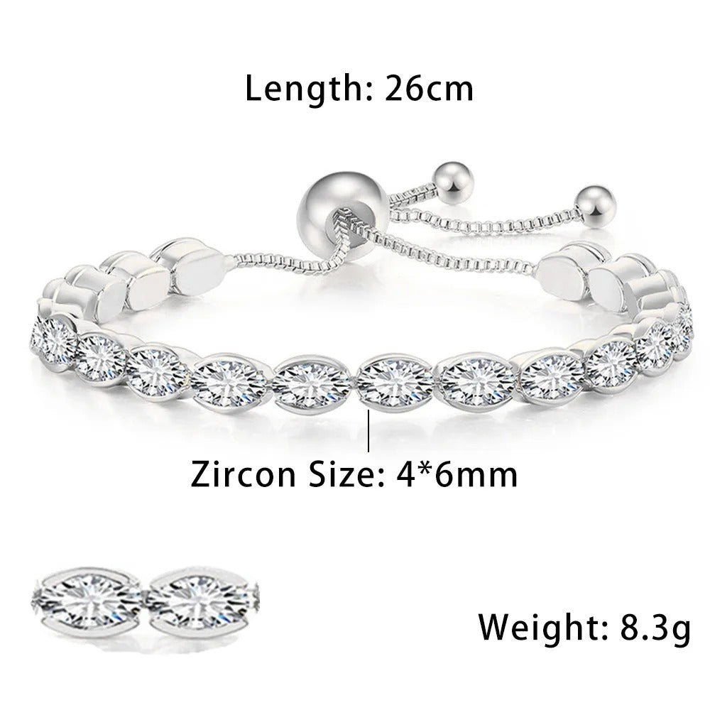 Fashionable Zircon Tennis Bracelets for Women