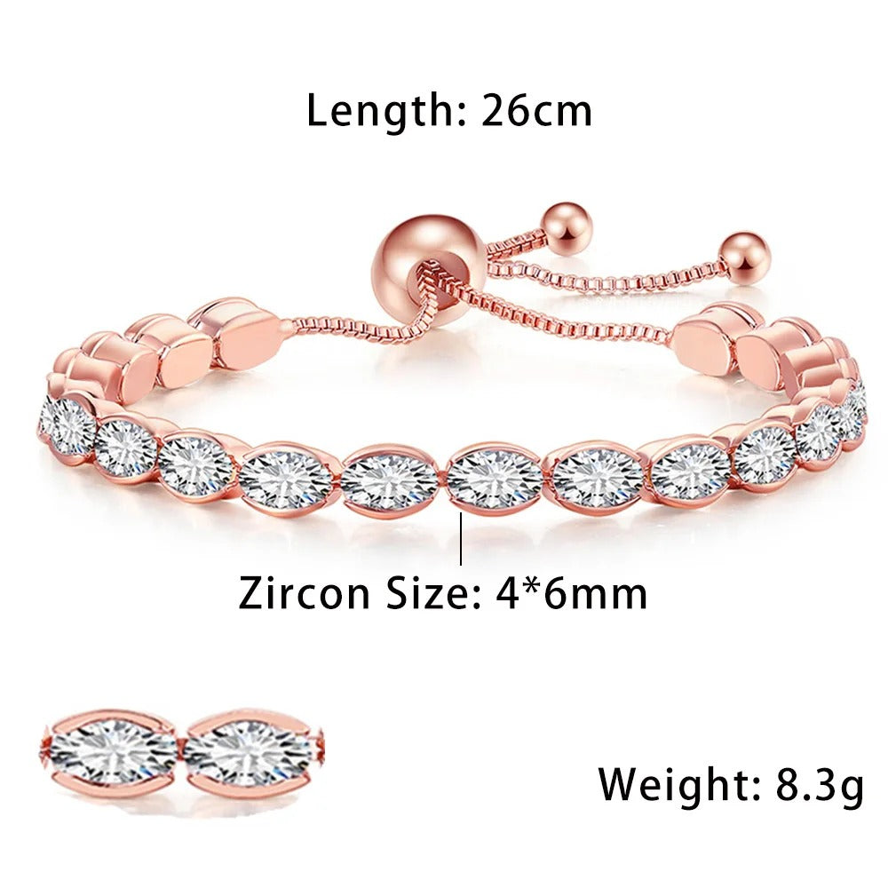 Fashionable Zircon Tennis Bracelets for Women